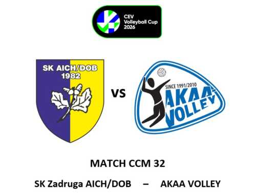 CEV-Cup: SK Zadruga Aich/Dob gegen Akaa Volley (FIN)