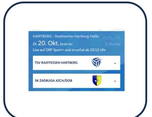 Volleyball: Austrian Volley League-Doppel in Hartberg live