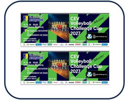 Online-Ticketbestellung für das Europacup-Heimspiel am 11.11.2026